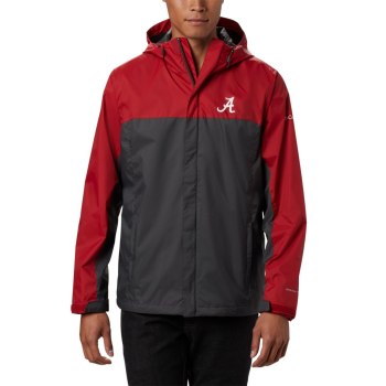 Columbia Jas Heren, Collegiate Glennaker Storm - Alabama Rood DonkerGrijs, 45SZJEFQK